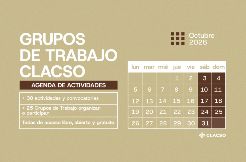  Agenda de Grupos de Trabajo – Octubre 2026