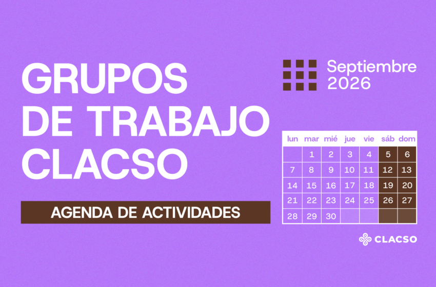  Agenda de Grupos de Trabajo – Septiembre 2026