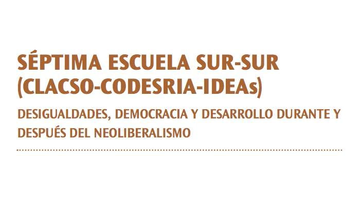  Escuela de Posgrado  VII Escuela Sur-Sur Programa de cooperación académica entre América Latina/África/Asia