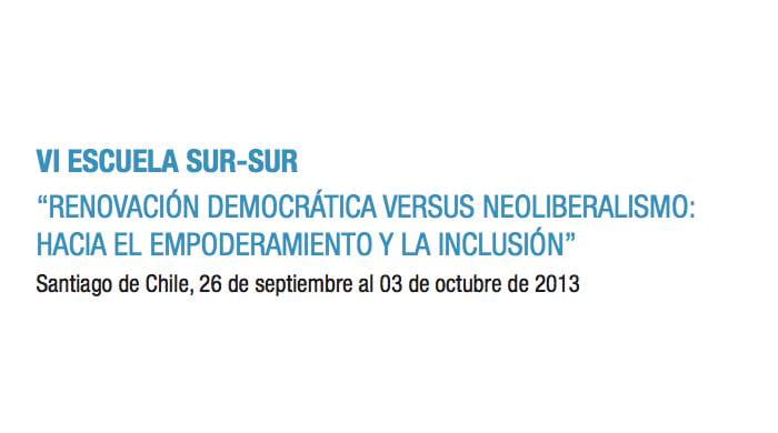 Escuela de Posgrado – VI Escuela Sur-Sur  Programa de cooperación académica entre América Latina/África/Asia
