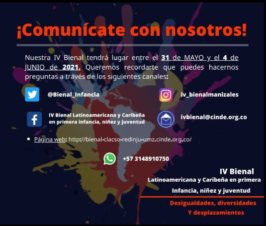  Convocatoria para participar de la IV Bienal Latinoamericana y Caribeña en Primera Infancia, Niñez y Juventudes