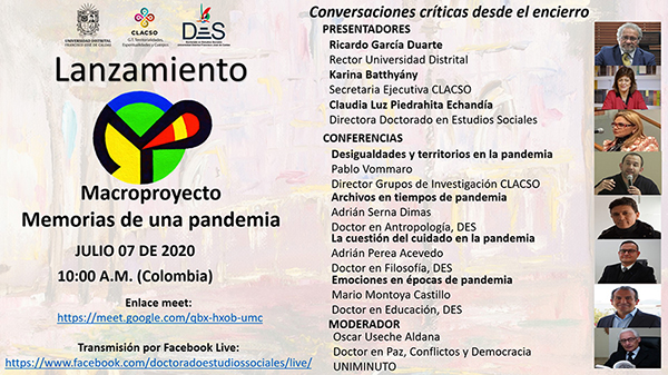  Memorias de una pandemia. Conversaciones críticas desde el encierro