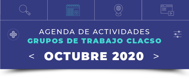  Agenda de Grupos de Trabajo – octubre 2020