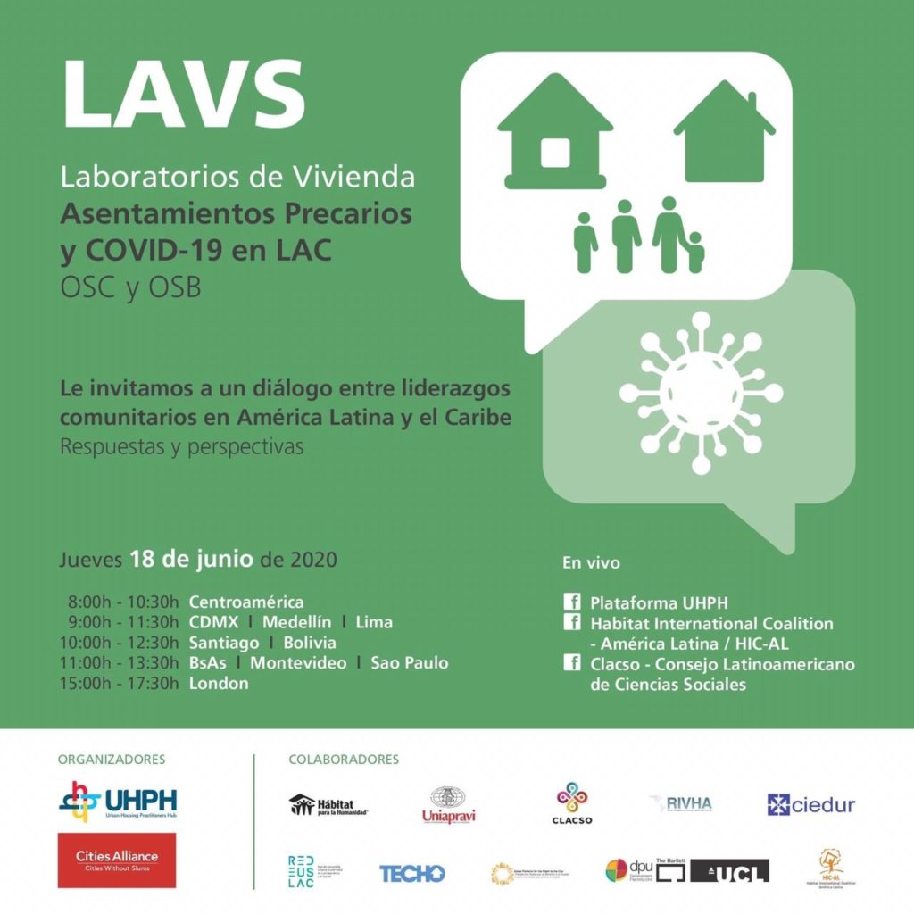  “Organización comunitaria: Primera línea del hábitat urbano para la respuesta y recuperación de la crisis actual”