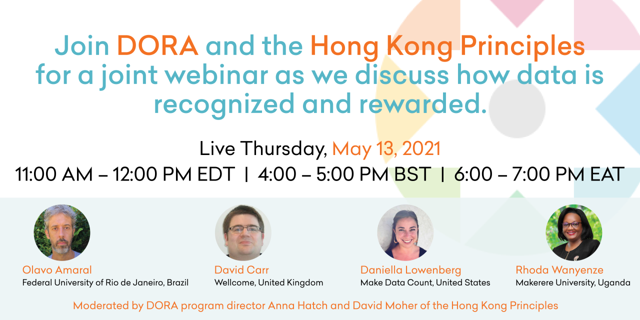  DORA WEBINAR:   Promoting trustworthy research: can the COVID-19 pandemic change how data is recognized and rewarded when assessing researchers?