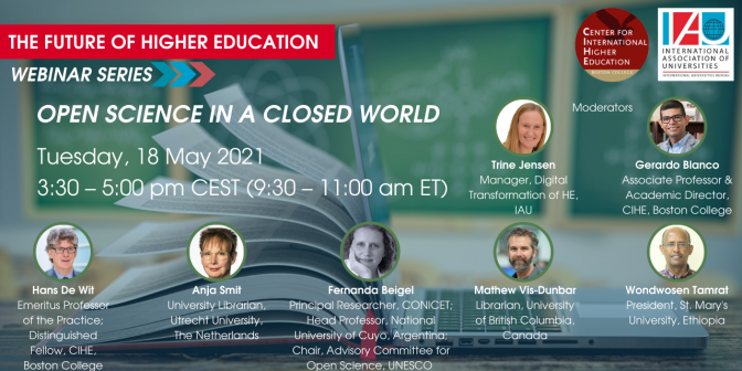  Webinar sobre Ciencia Abierta