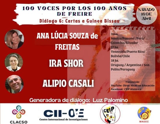  Cien voces por los 100 años de Paulo Freire. Diálogo 6: Cartas a Guines Bissau