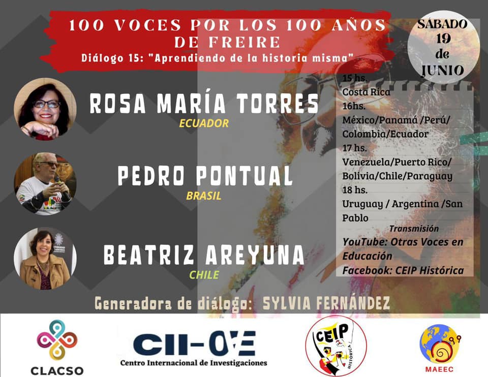  Cien voces por los 100 años de Paulo Freire. Diálogo 16: En la escuela hacemos: una reflexión interdisciplinaria sobre la educación popular