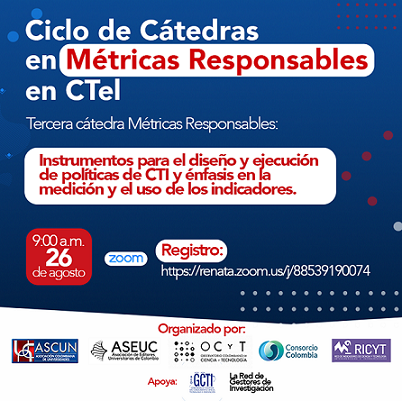  Difusión. Cátedras en Métricas responsables en CTeI