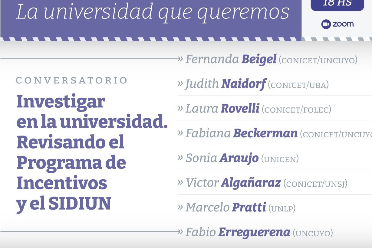  Investigar en la universidad. Revisando el Programa de incentivos y el SIDIUN