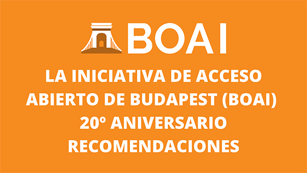  Para publicar en acceso abierto #BOAI20