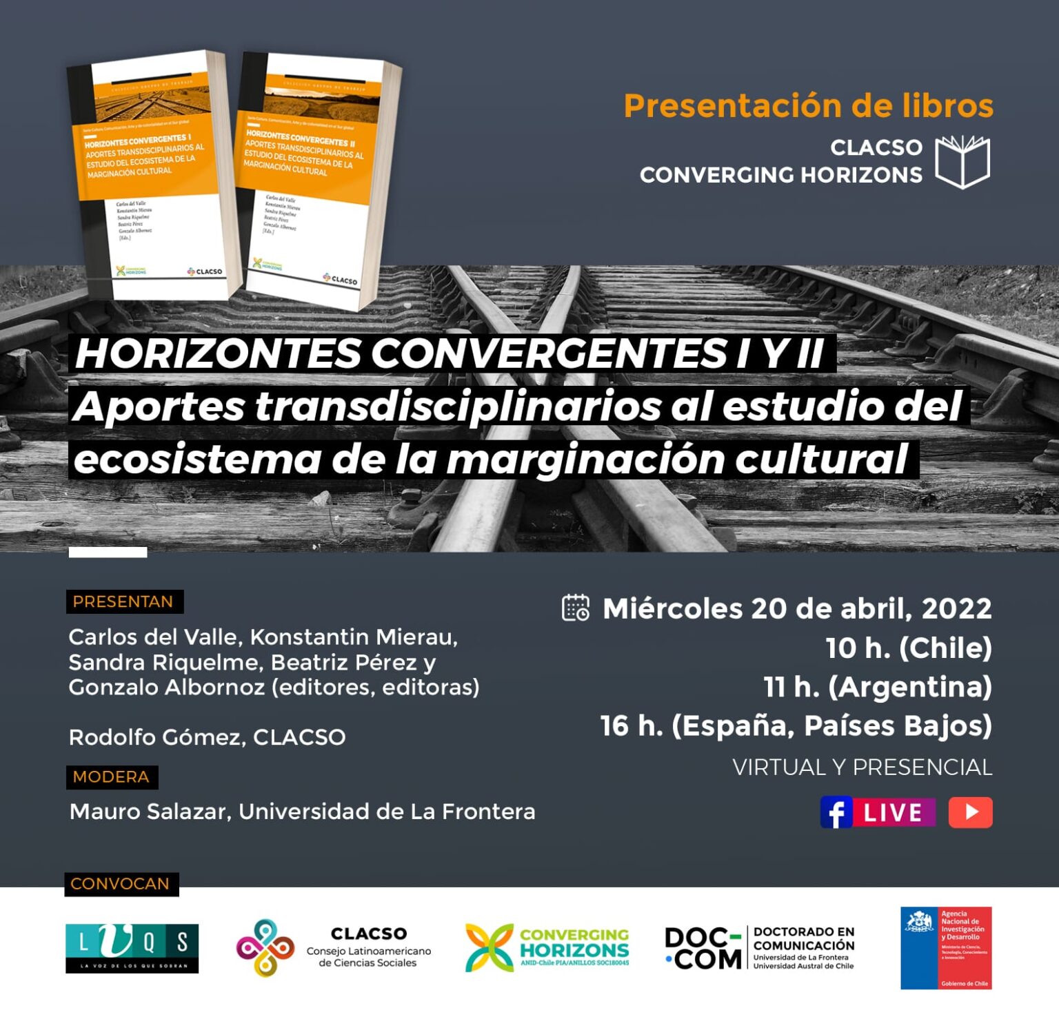   Publican libro UFRO, ANID y CLACSO: “Horizontes Convergentes I y II. Aportes transdisciplinarios al estudio del ecosistema de la marginación cultural”