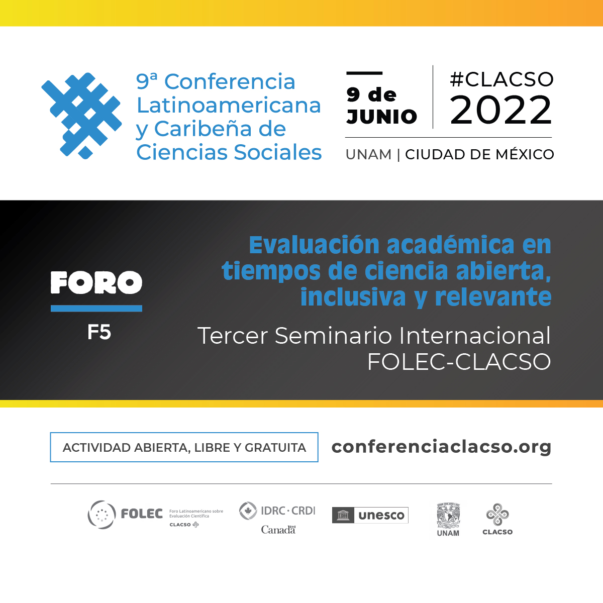  Programa Seminario Internacional FOLEC en la 9° Conferencia de CLACSO