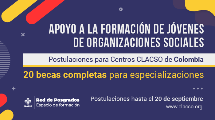 Apoyo a la formación de jóvenes de organizaciones sociales de Centros CLACSO Colombia