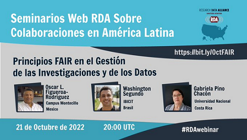  Webinario «Colaboraciones en América Latina: principios FAIR en investigación y gestión de datos»