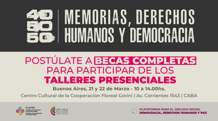  Postulate a becas completas para participar de los talleres presenciales