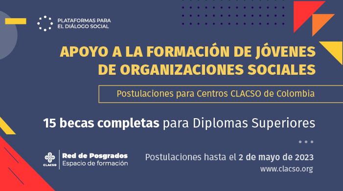  Apoyo a la formación de jóvenes de organizaciones sociales de Centros CLACSO Colombia