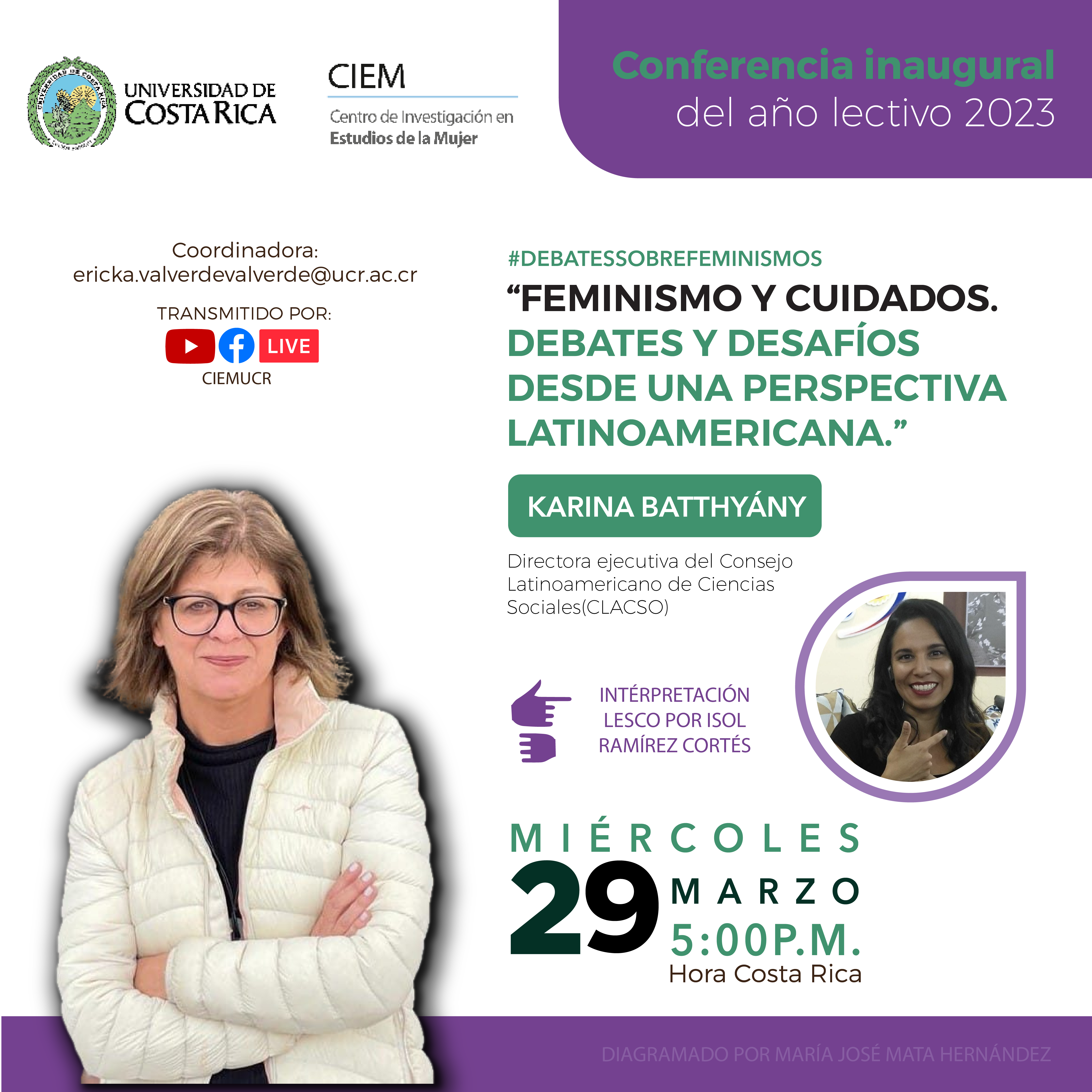 Conferencia Inaugural 2023: «Feminismo y cuidados. Debates y desafíos desde una perspectiva latinoamericana»