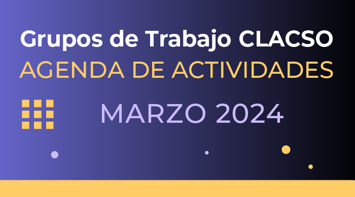  Agenda de Grupos de Trabajo – Marzo 2024