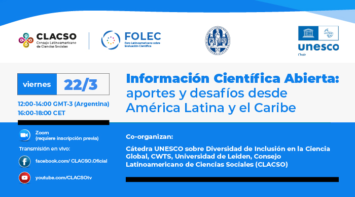  Webinar: Información Científica Abierta: aportes y desafíos desde América Latina y el Caribe