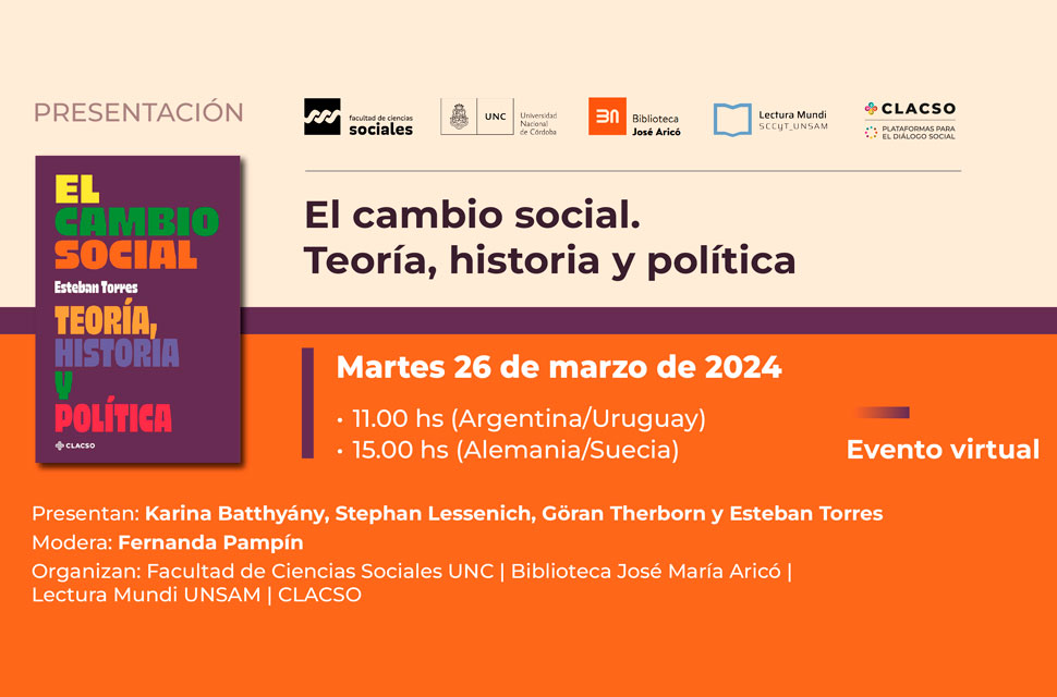  Presentación de libro | El cambio social, Teoría, historia y política