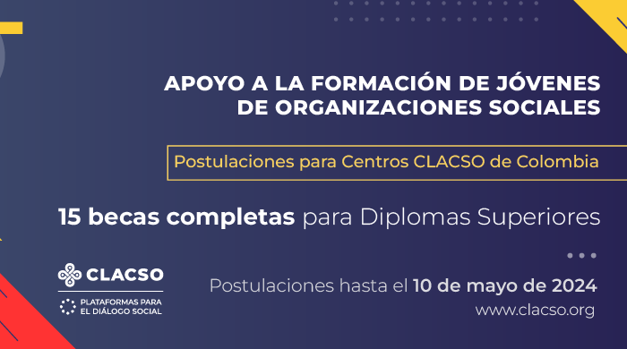  Apoyo a la formación de jóvenes de organizaciones sociales de Centros CLACSO Colombia