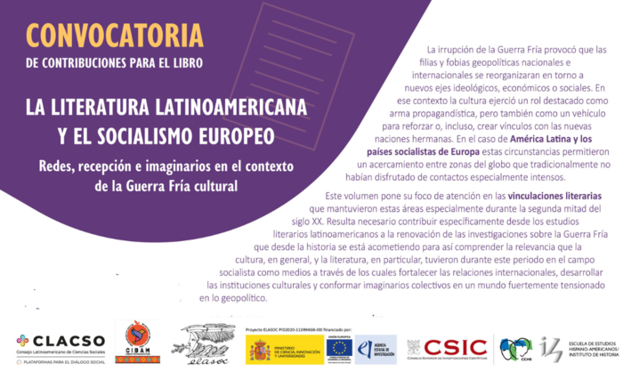  Convocatoria para contribuciones. La literatura latinoamericana y el socialismo europeo: redes, recepción e imaginarios en el contexto de la Guerra Fría cultural