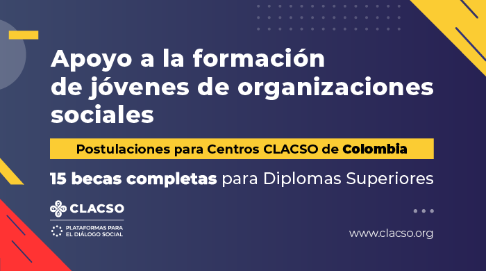  Apoyo a la formación de jóvenes de organizaciones sociales de Centros CLACSO Colombia
