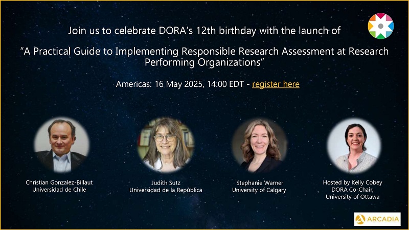  12º aniversario de DORA: lanzamiento de la «Guía práctica para implementar una evaluación responsable de la investigación»