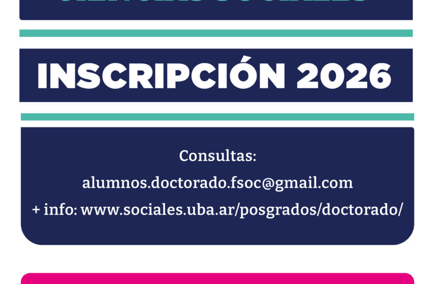  Doctorado en Ciencias Sociales de la Facultad de Ciencias Sociales, UBA