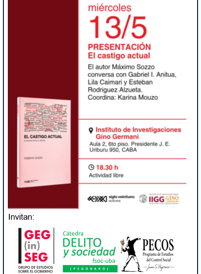  Apresentação do livro no IIGG: Punição atual. Principais teorias e debates.