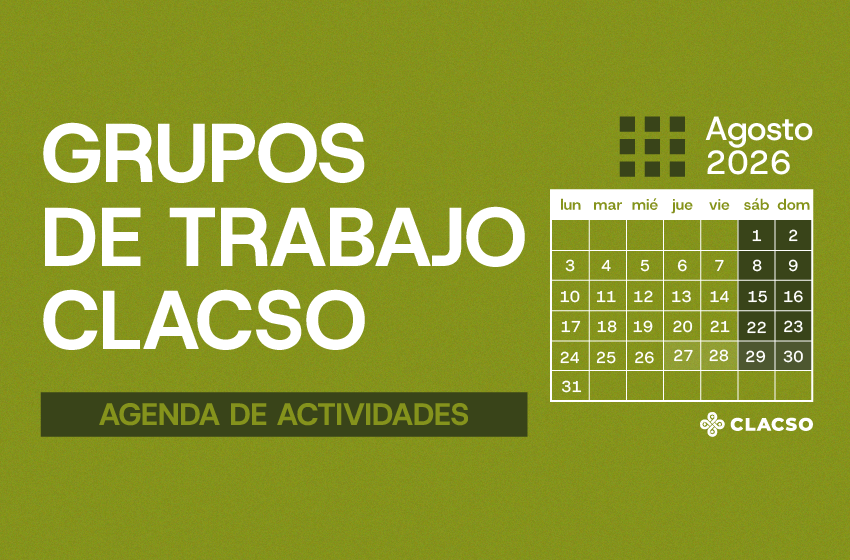  Agenda de Grupos de Trabajo – Agosto 2026