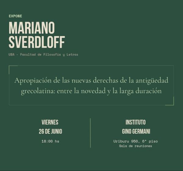  Ciclo de debates del Seminario abierto de pensamiento político de las derechas (IIGG)