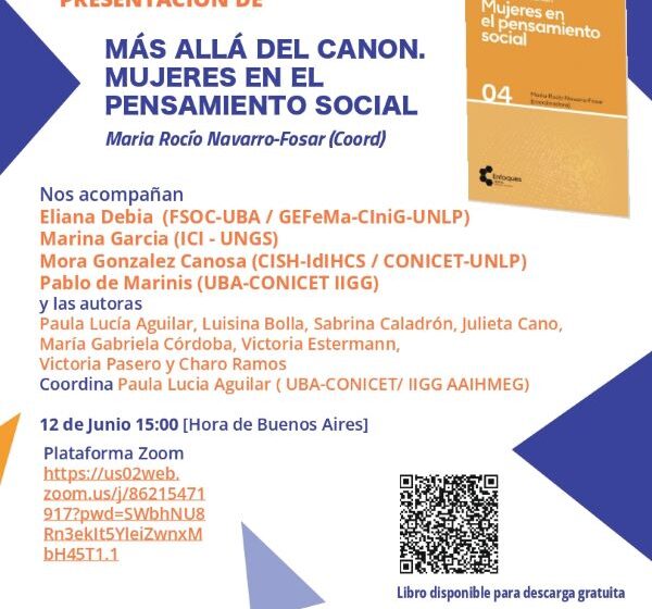  Et où sont les sociologues femmes&nbsp;? Présentation du livre&nbsp;: Au-delà du canon&nbsp;: les femmes dans la pensée sociale