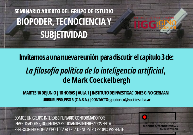  Open seminar of the Study Group "Biopower, Technoscience and Subjectivity" (IIGG)