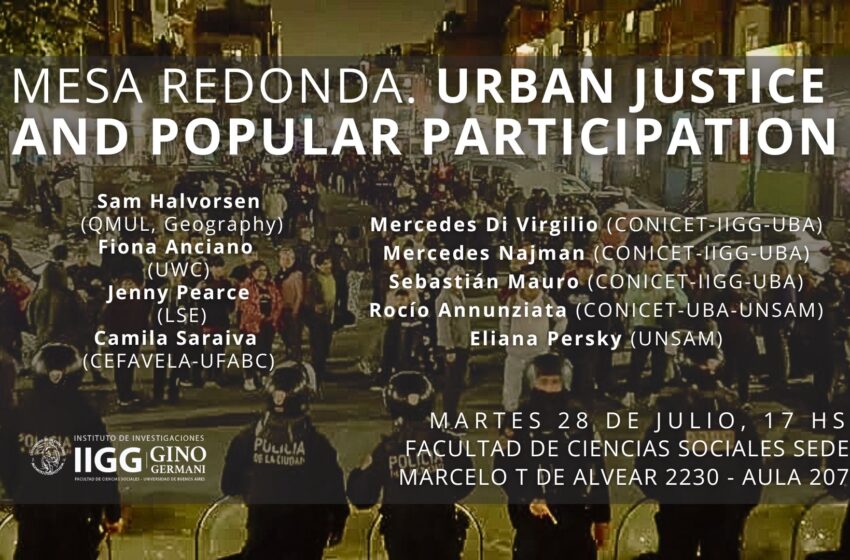  Mesa redonda «Urban Justice and Popular Participation»