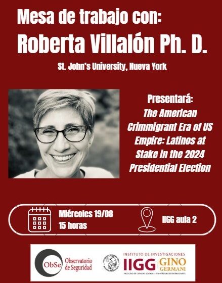  Mesa de trabajo con Roberta Villalón Ph. D (IIGG)