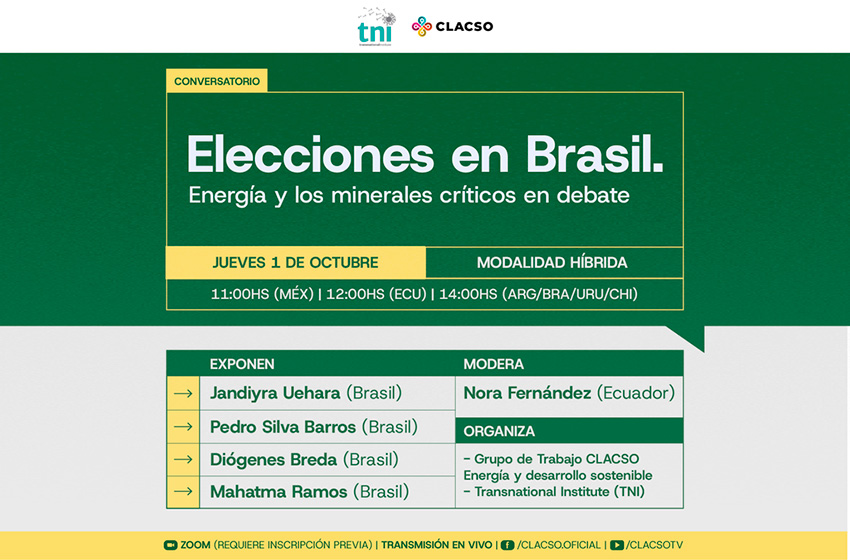  Elecciones en Brasil. Energía y los minerales críticos en debate