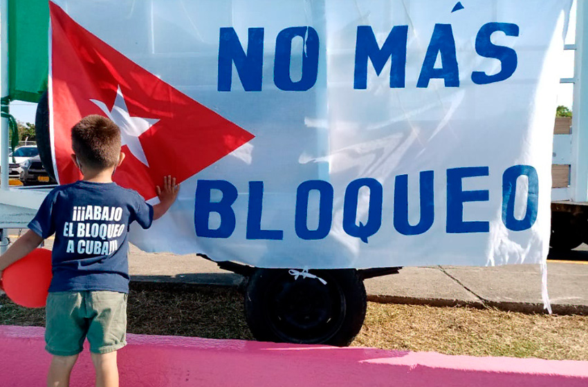  En apoyo al pueblo cubano y contra el Bloqueo impuesto por Estados Unidos