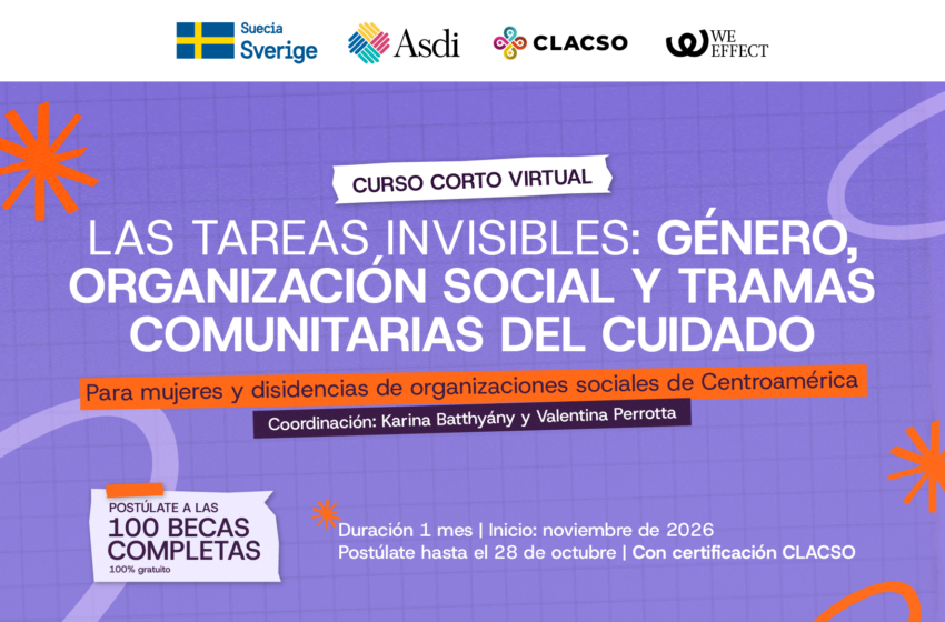  Short course: The invisible tasks. Gender, social organization and community networks of care